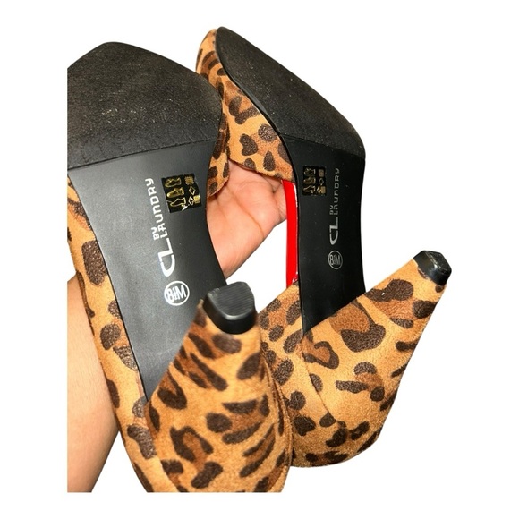 CL by Laundry Vegan Suede Leopard Print Heels
Style Angelina Brown Tan
Size: 8.5 - Picture 10 of 11
